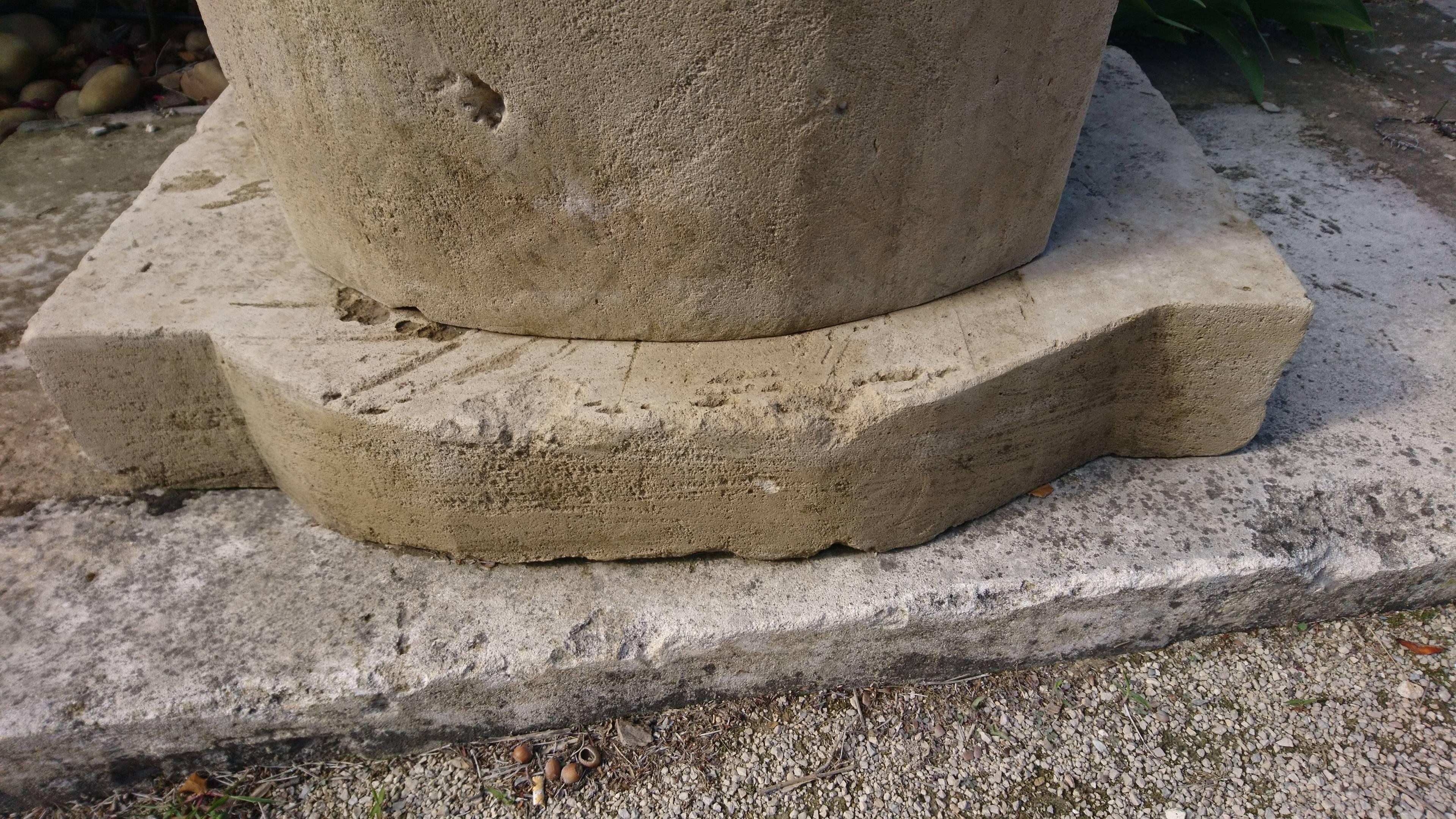 19th Century Antique Small Limestone Wall Fountain from Provence, France For Sale