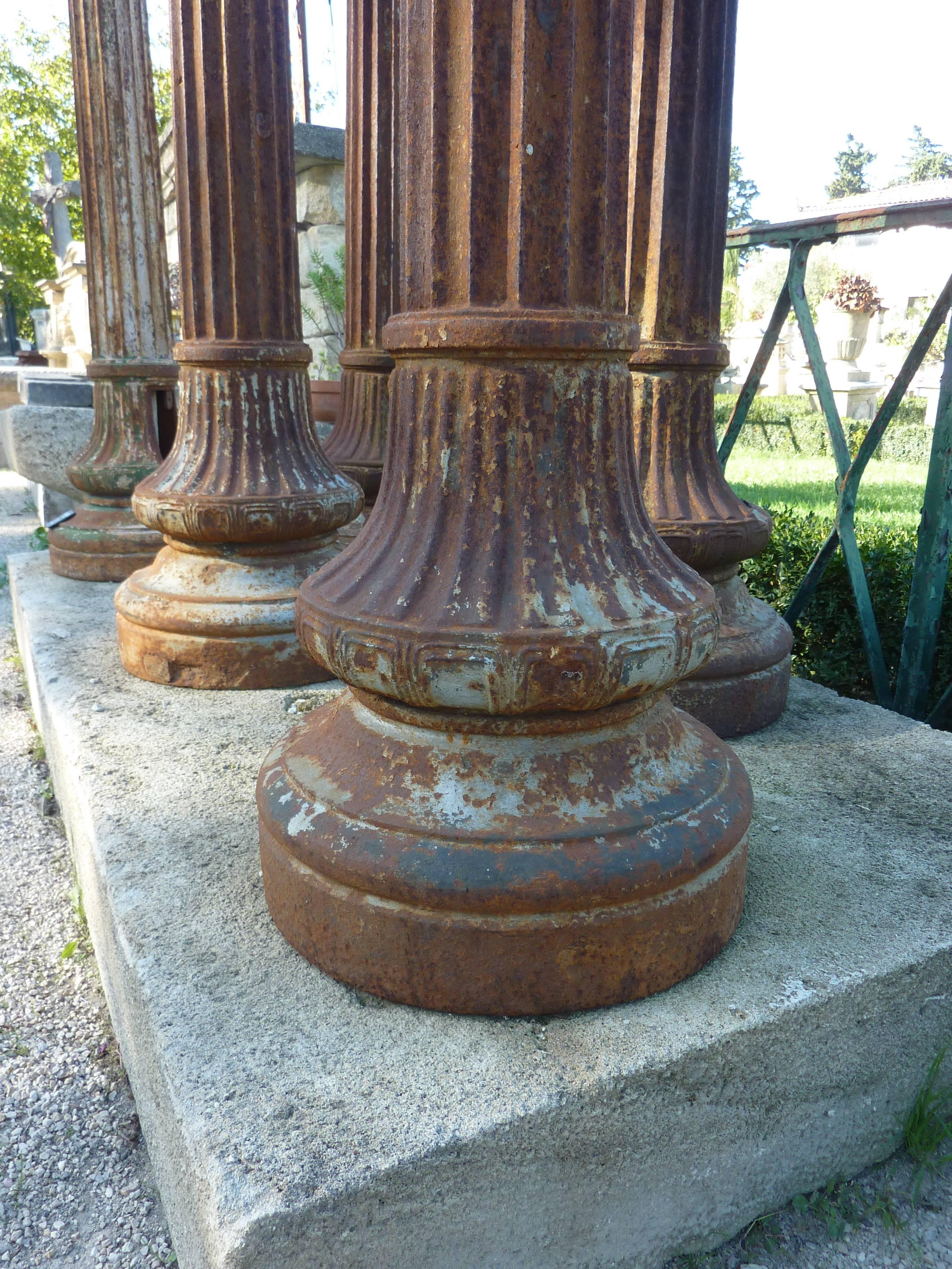 19th Century Antique Cast-Iron Doric Column, France For Sale 1