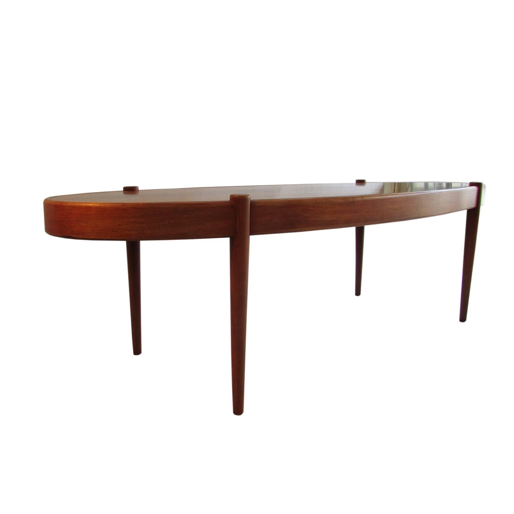 Mid-Century Modern Midcentury Rosewood Elliptic Coffee Table