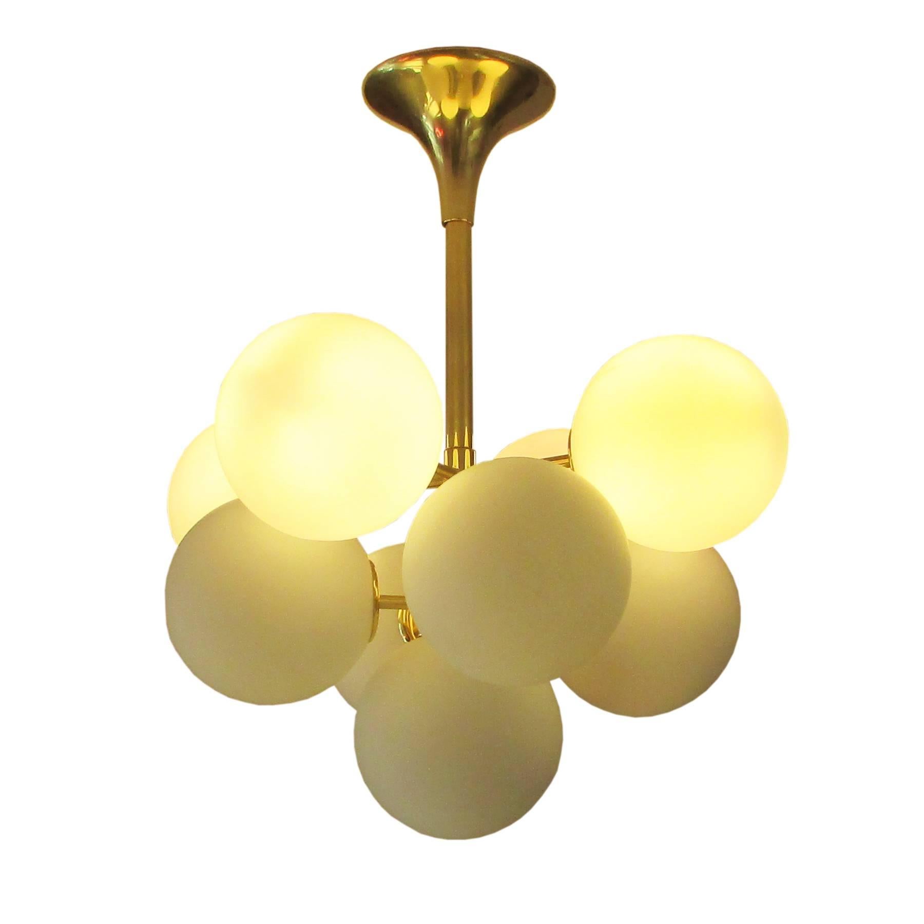 Pair of 1960 Sputnik Pendant Lamp by Max Bill In Good Condition In Geneva, CH