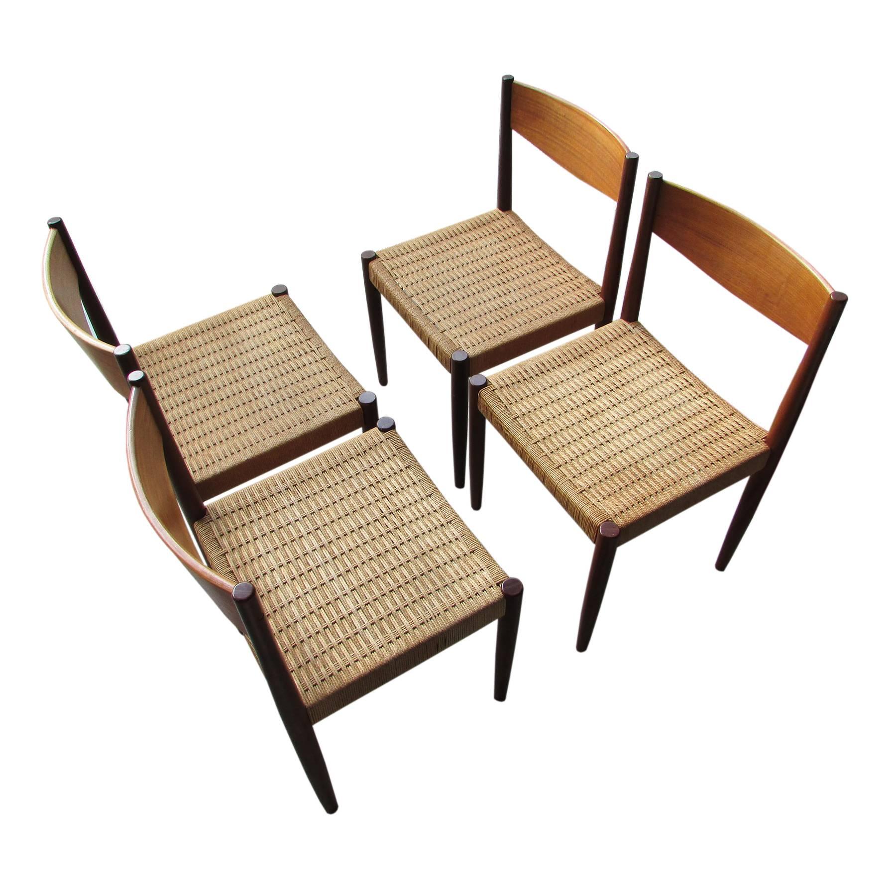 Danish 1960 Teak Dining Chairs Sigh & Søn, Set of Four