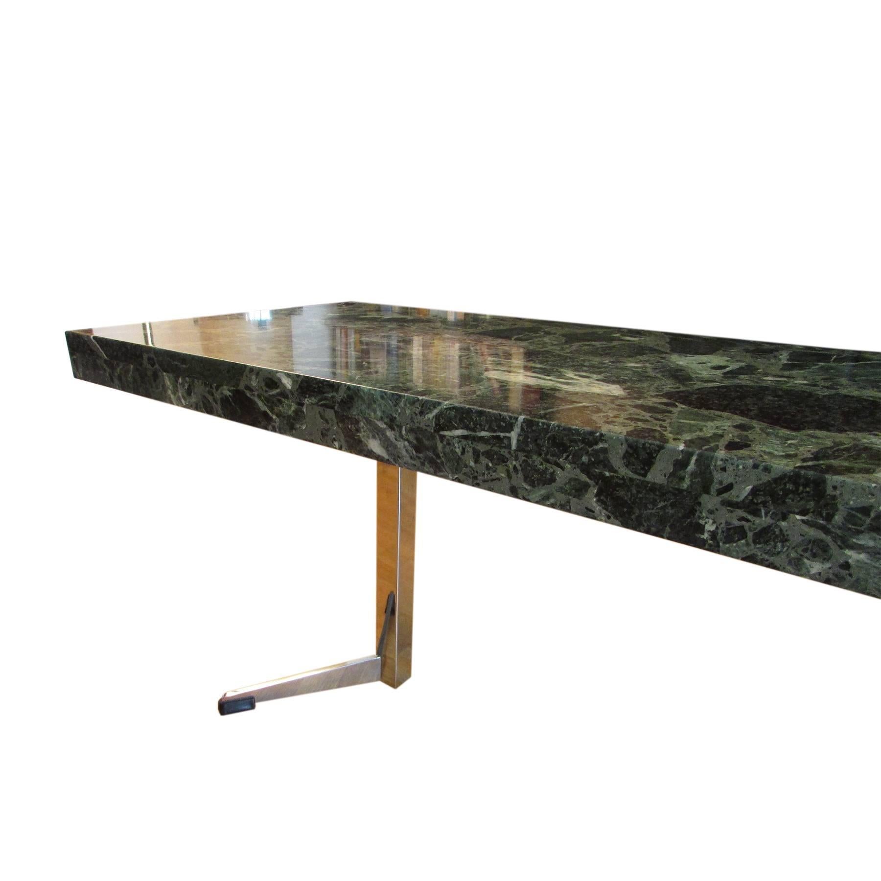 Mid-Century Modern 1960 Green Marble Coffee Table