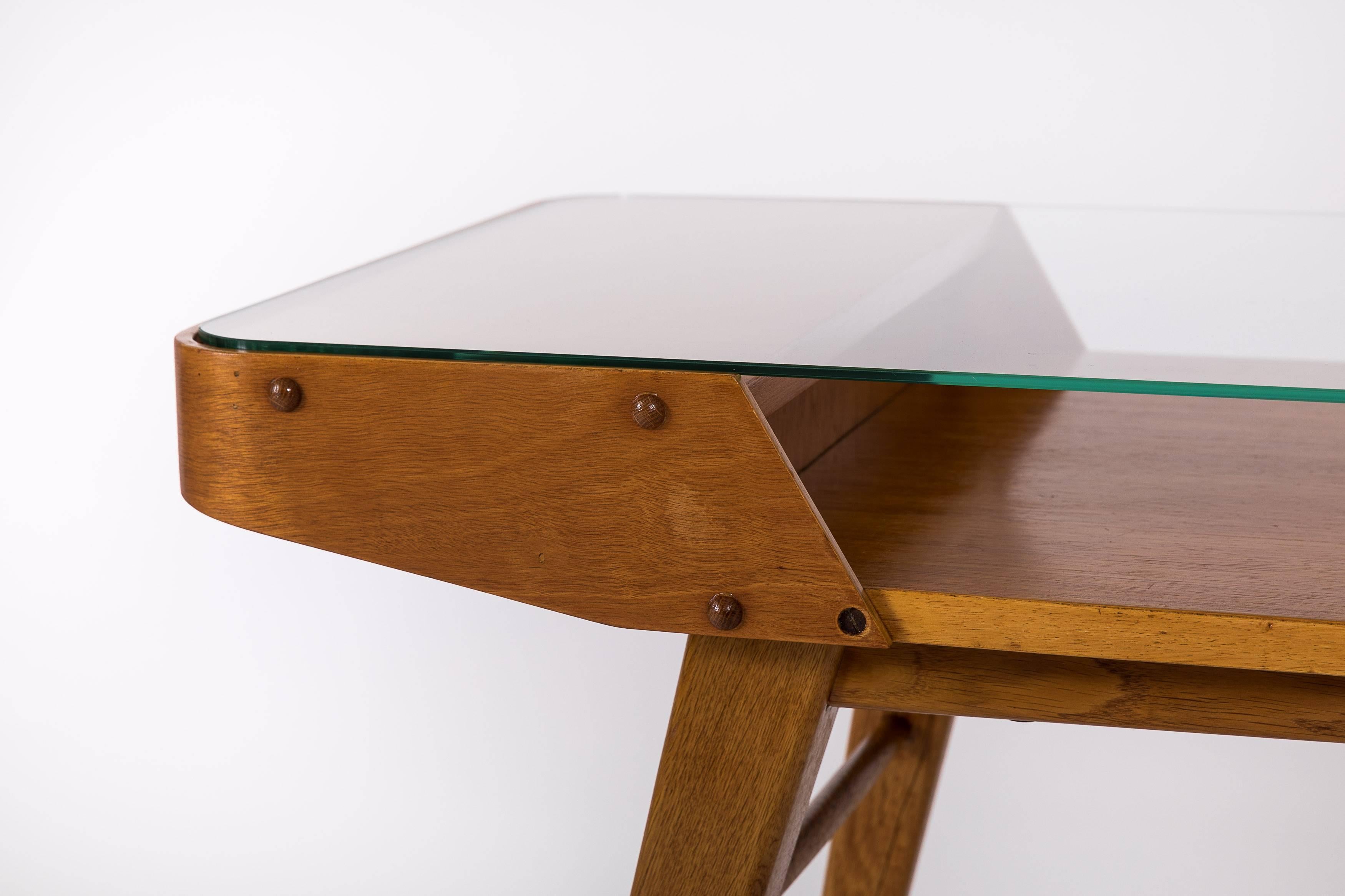 Mid-Century Modern 1960s Glass Top Coffee Table For Sale