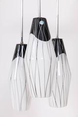 Zukov Black and White Glass Pendant Light