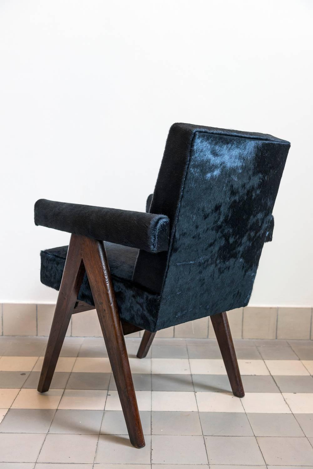 Pierre Jeanneret, PJ-SI-30-A, Committee Armchair, Chandigarh, circa 1953 In Good Condition In Paris, FR