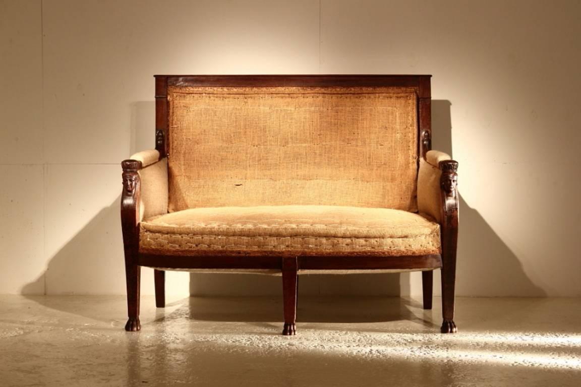 Superb quality, good size, early 19th century French mahogany sofa, circa 1810

 
