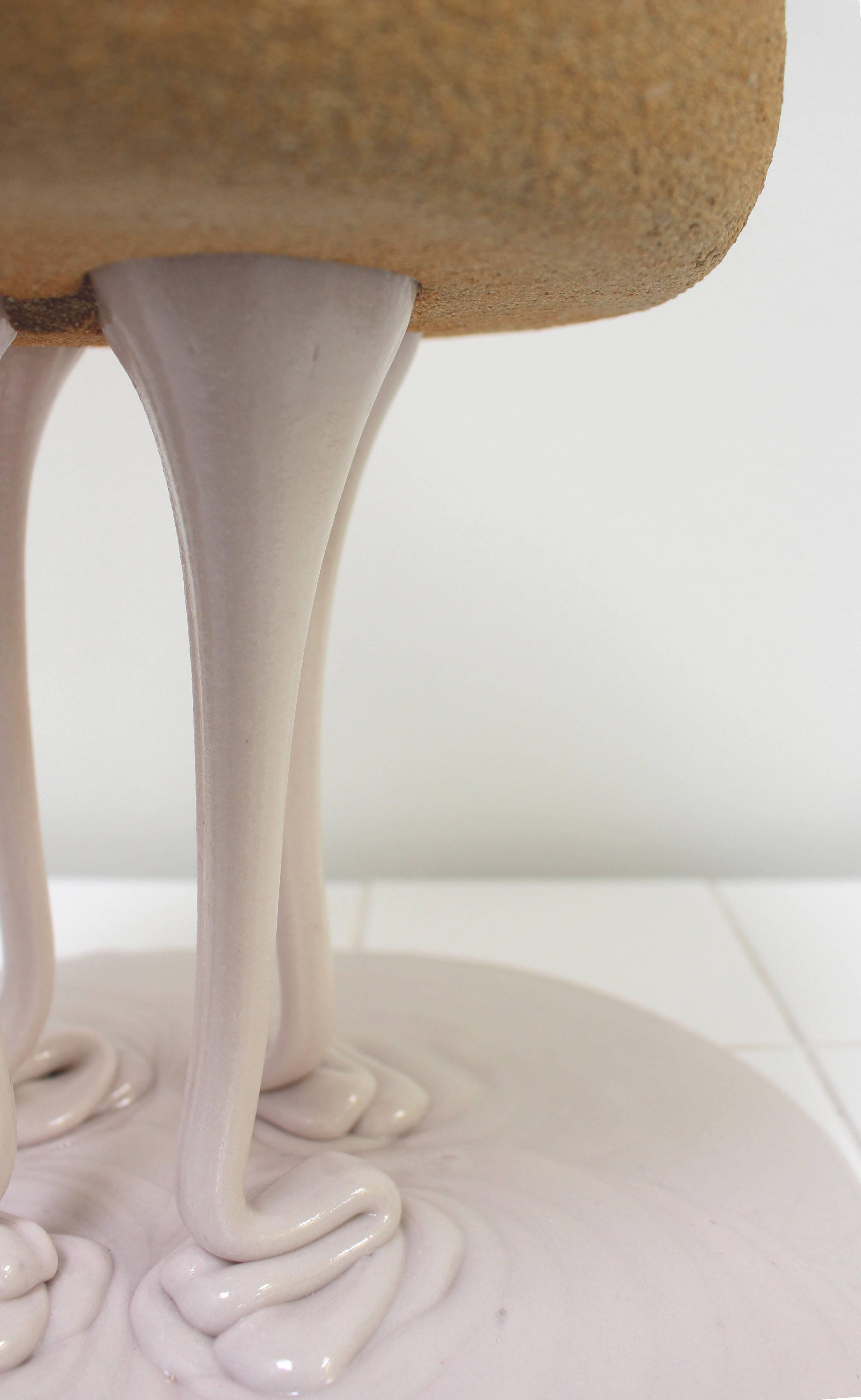 Clay and glaze, contemporary sculpture. Measure: H 40 cm.
Made by the Danish artist Christina Schou Christensen
Christina Schou Christensen generally views her works as experiments. She explores a field that is hard to control, and where the