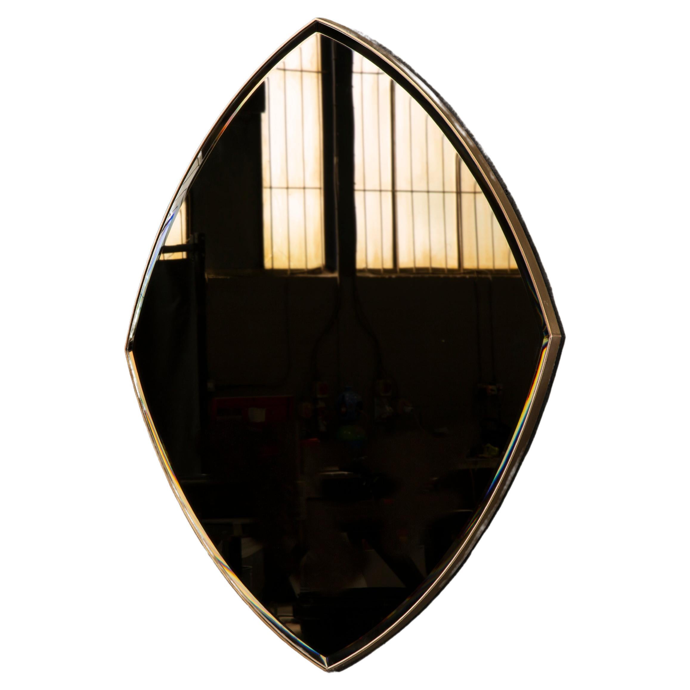 Alnwick Wall Mirror — Patinated Brass — Handmade in Britain — Small