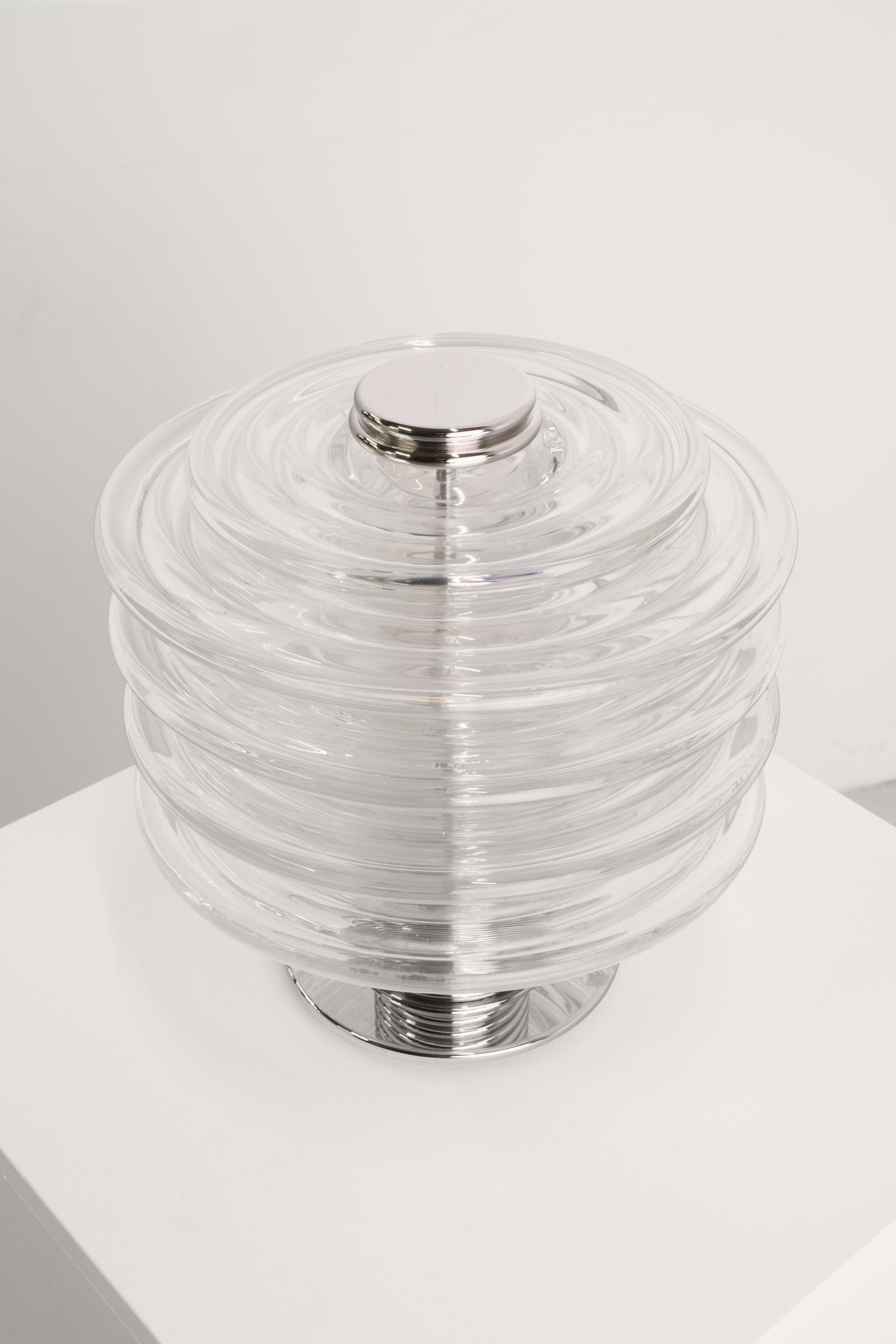Britannique Lampe à poser Insulator en inox poli et verre clair par Novocastrian en vente