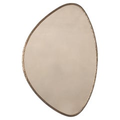Hewer Wall Mirror — Patinated Sculpted Brass — Handmade in Britain — Medium