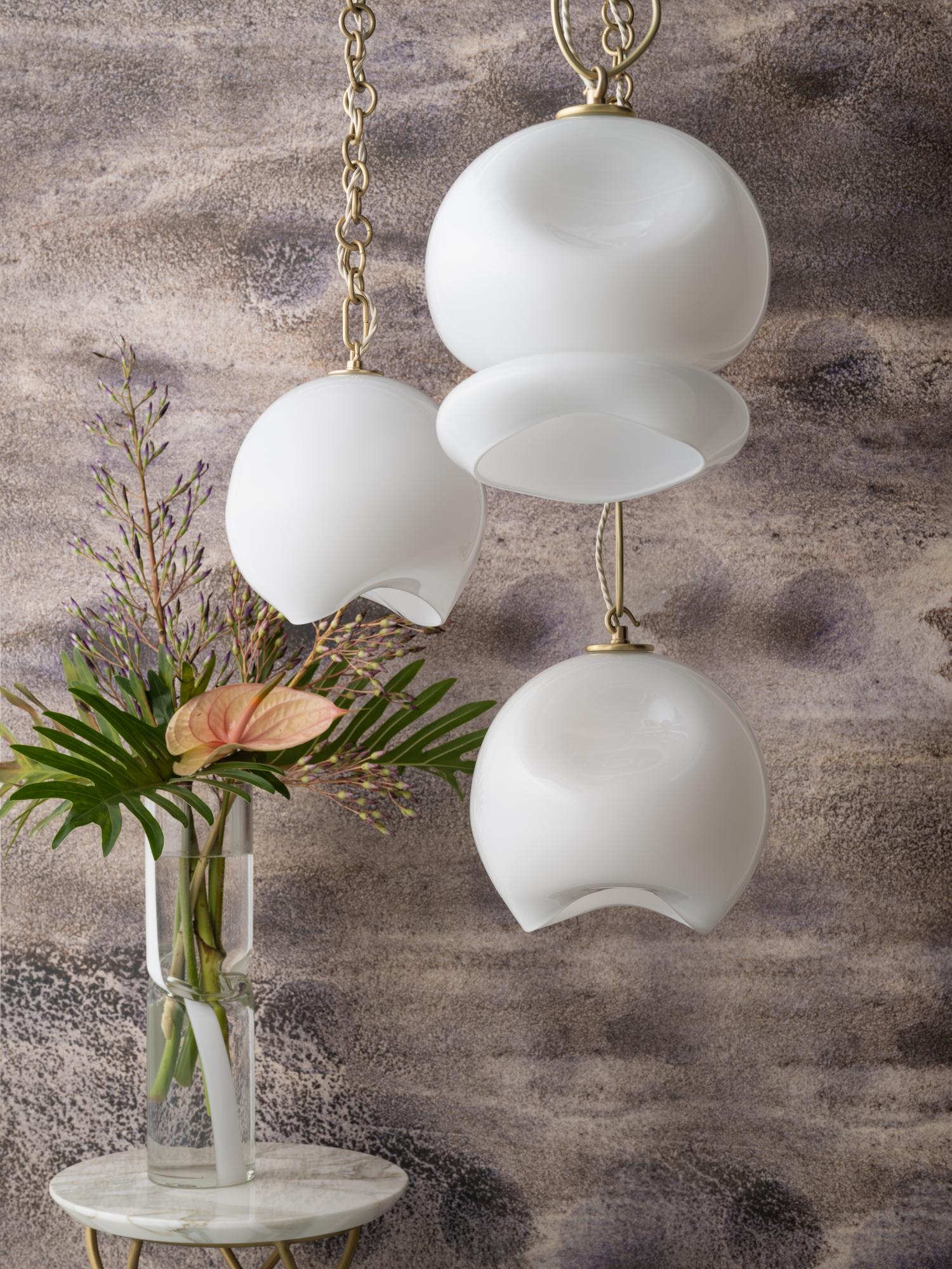 Moderne Lustre à cinq pampilles Marea par AVRAM RUSU STUDIO en vente