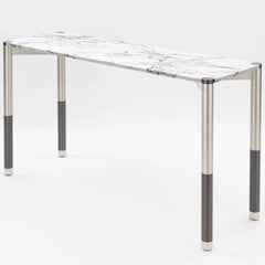 Nova Console Table: White Marble Top by Avram Rusu Studio