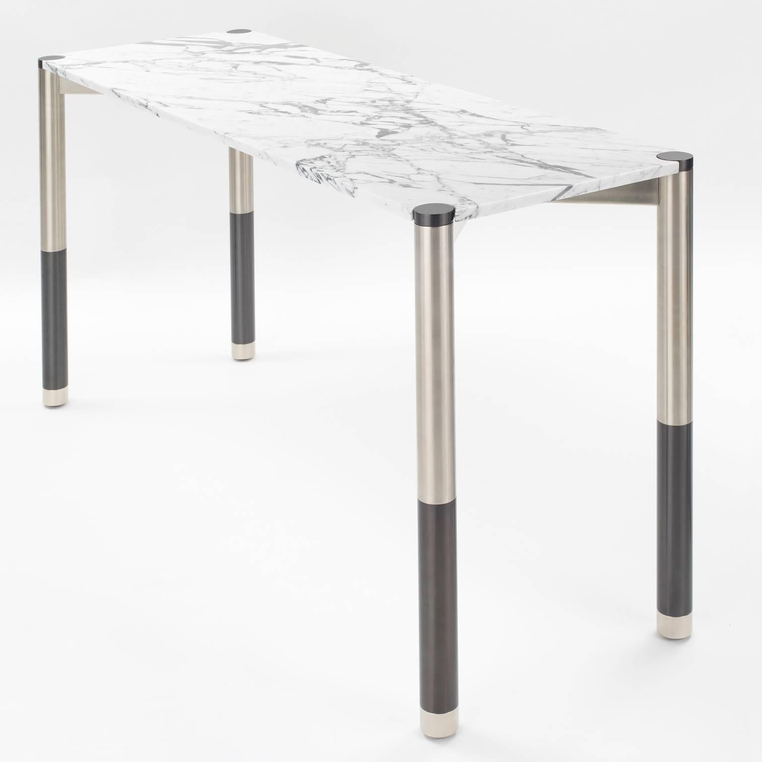 Modern Nova Console Table with Marble Top by AVRAM RUSU STUDIO For Sale