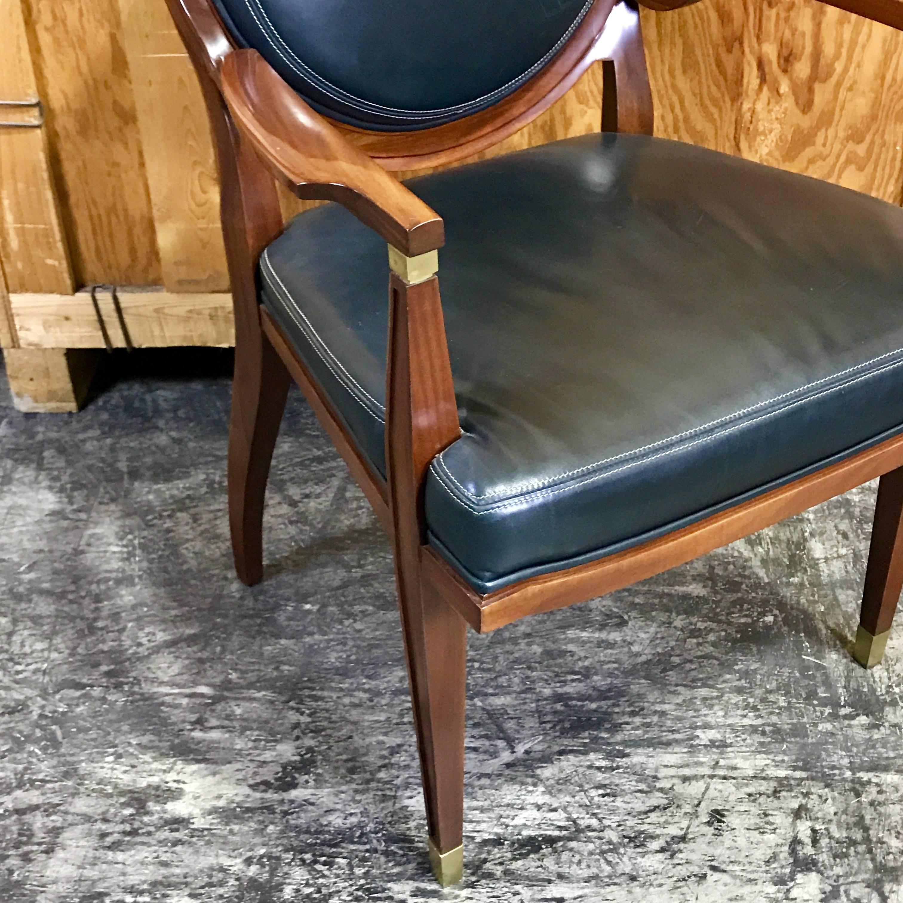 Canadian Beautiful Leather Armchair from the Lucien Rollin Collection for William Switzer