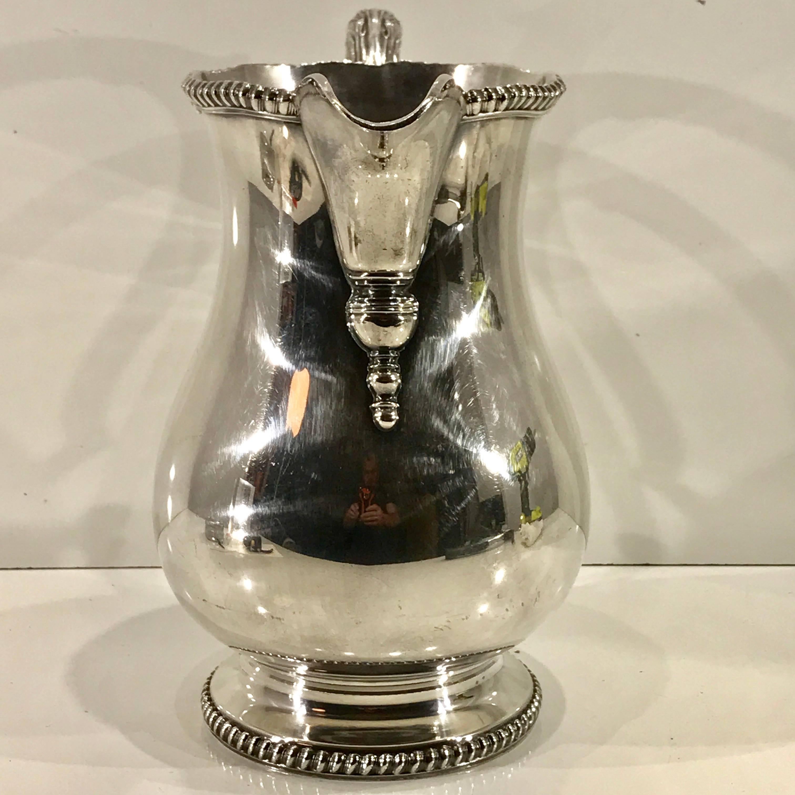 silverplate water pitcher