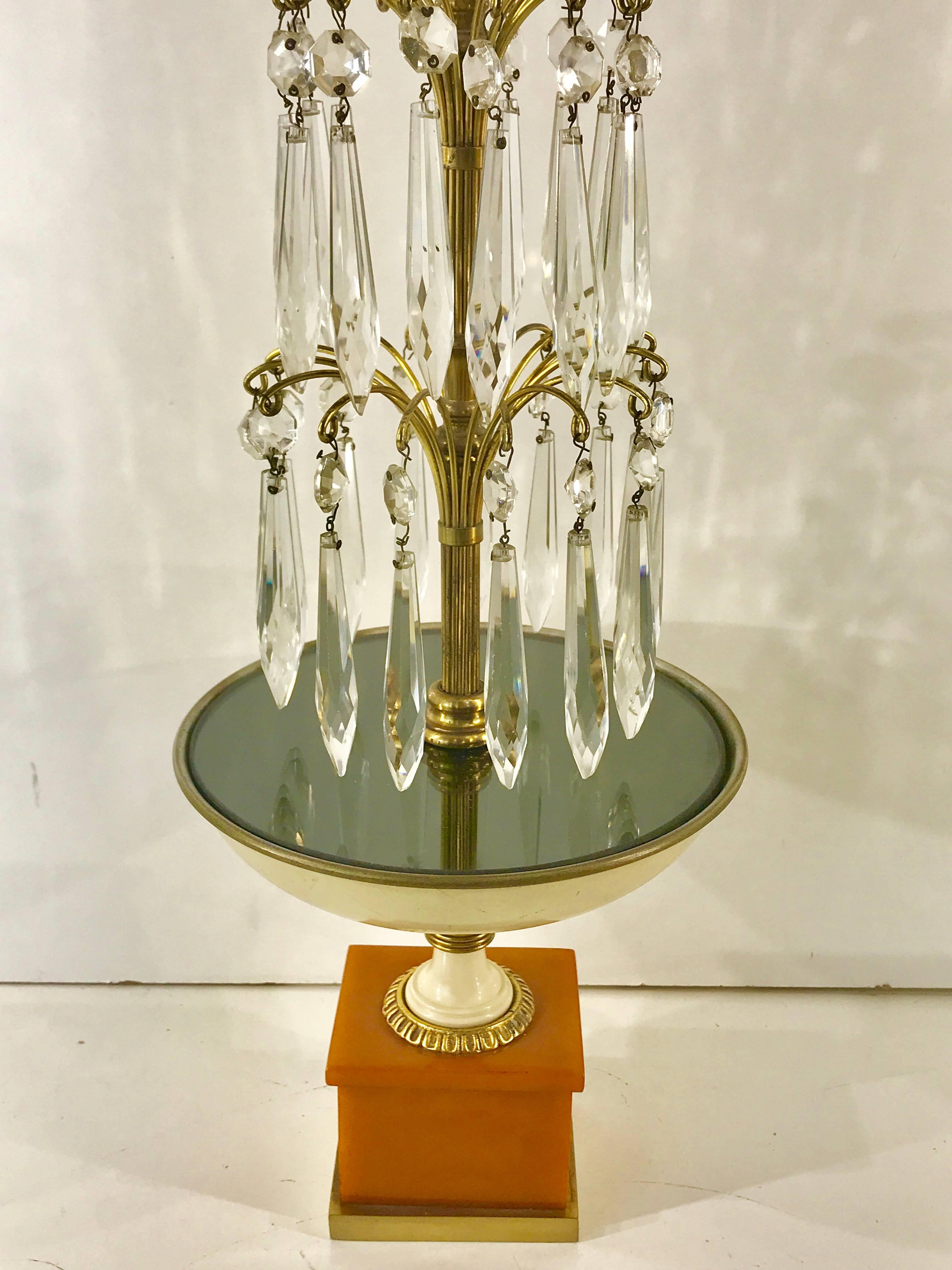 Pair of Art Deco Fountain Lamps, Provenance Edmonde Charles-Roux In Good Condition In West Palm Beach, FL