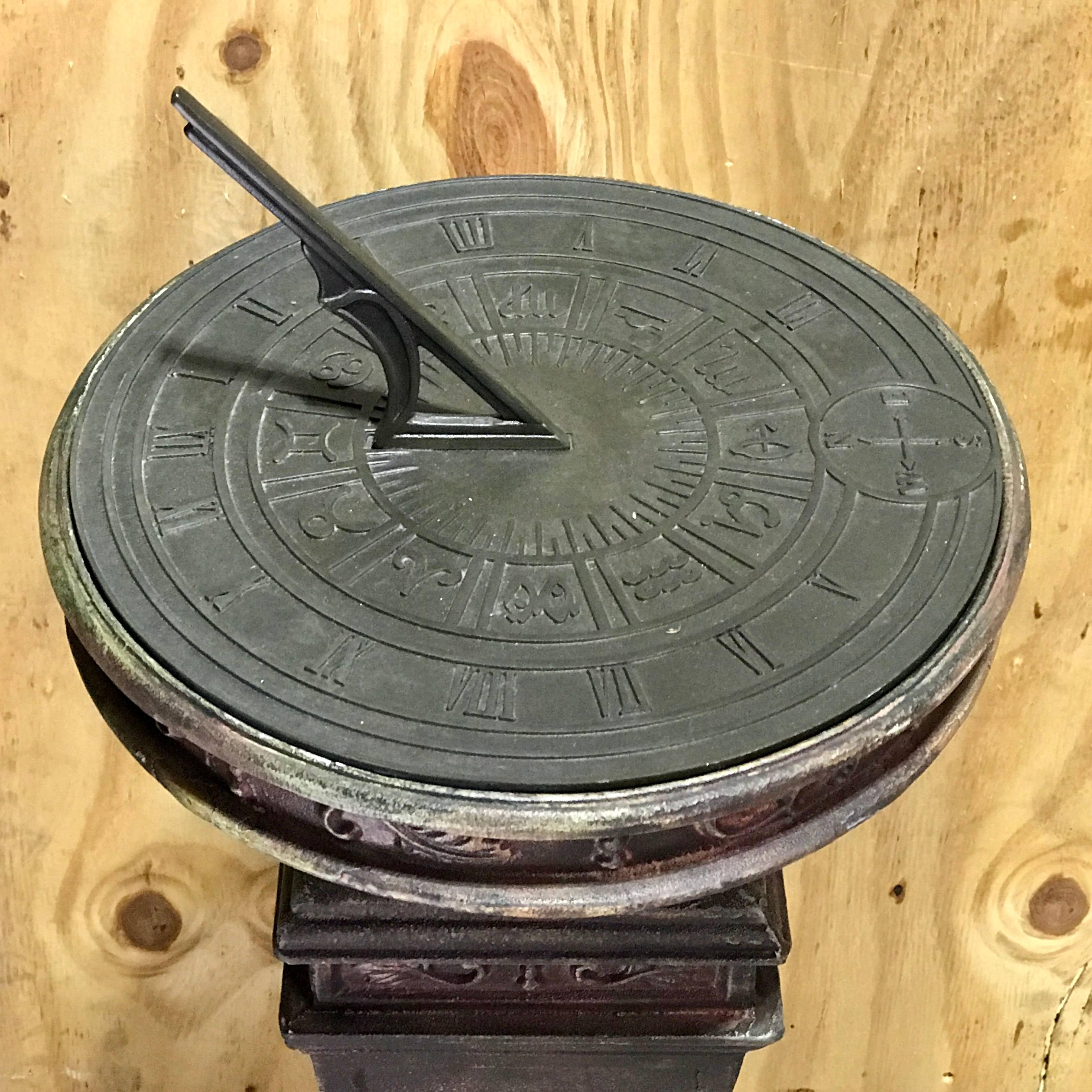 cast iron sun dial
