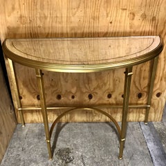 Modern Gilt Bronze and Eglomise Mirrored Console Table