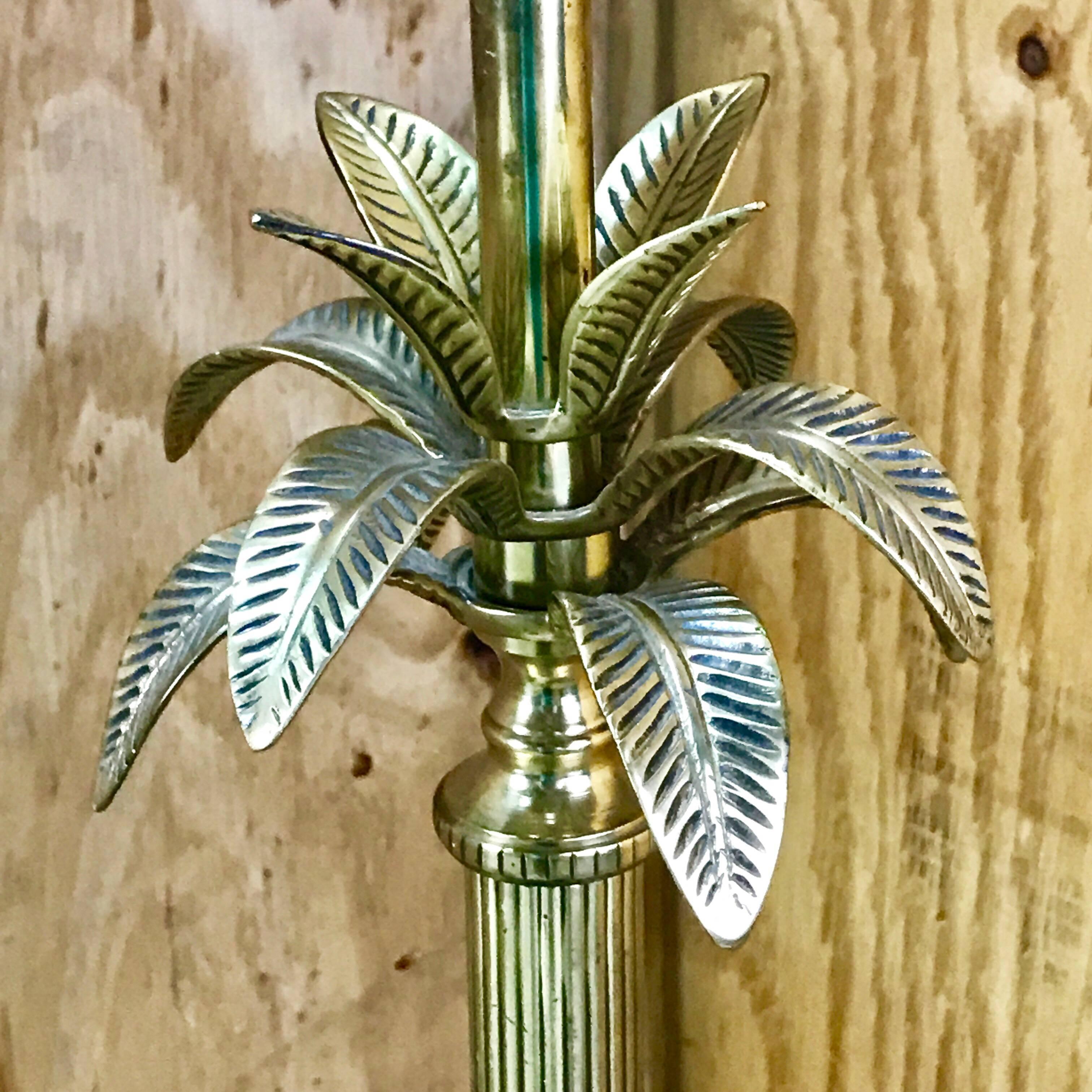 Mid-Century Modern Midcentury Brass Palm Tree Floor Lamp