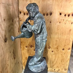 Lifesize Bronze Garden Sculpture/Fountain of a Boy