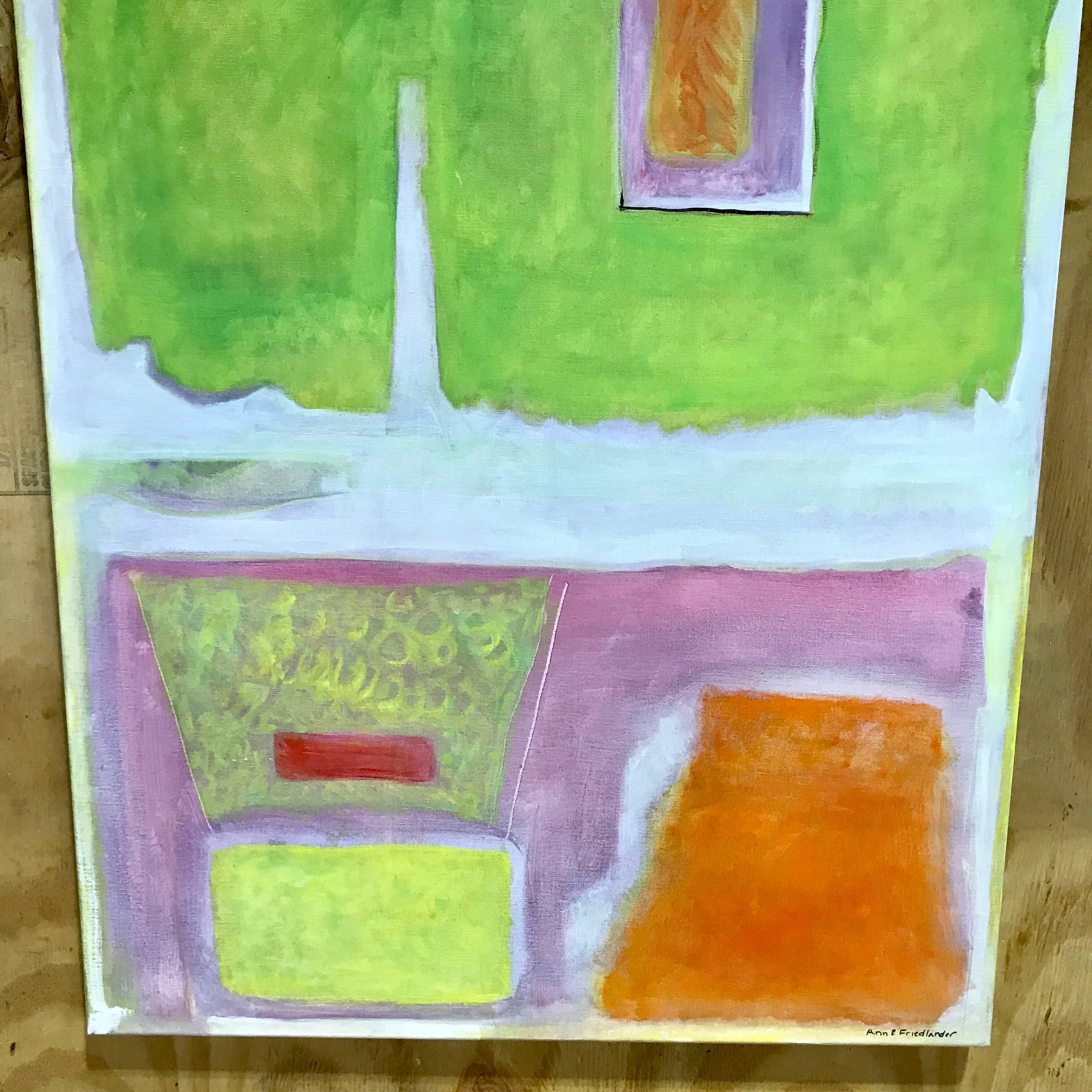 Ann E. Friedlander, Untitled I Oil on Canvas In Excellent Condition In West Palm Beach, FL