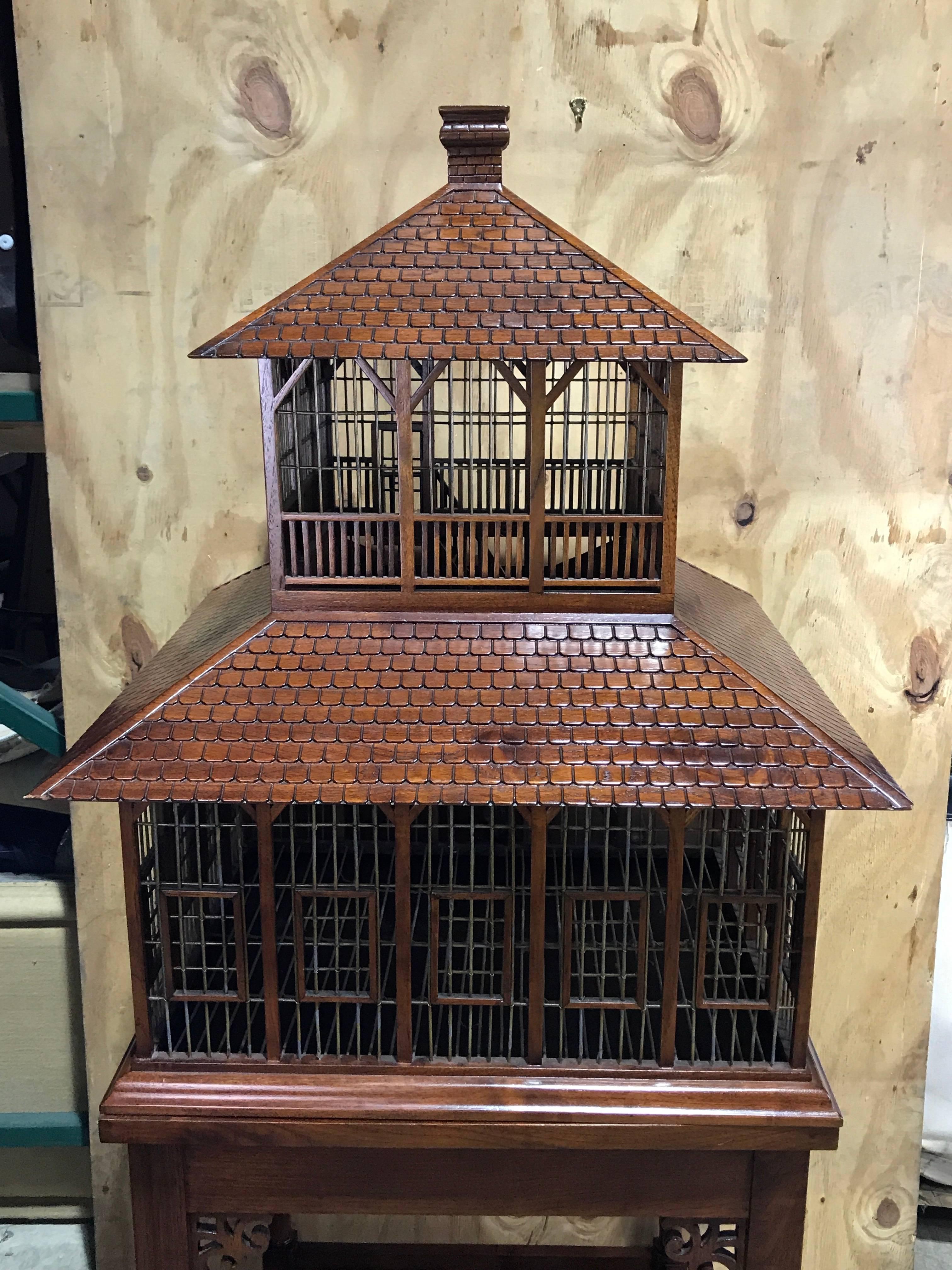 mahogany bird house