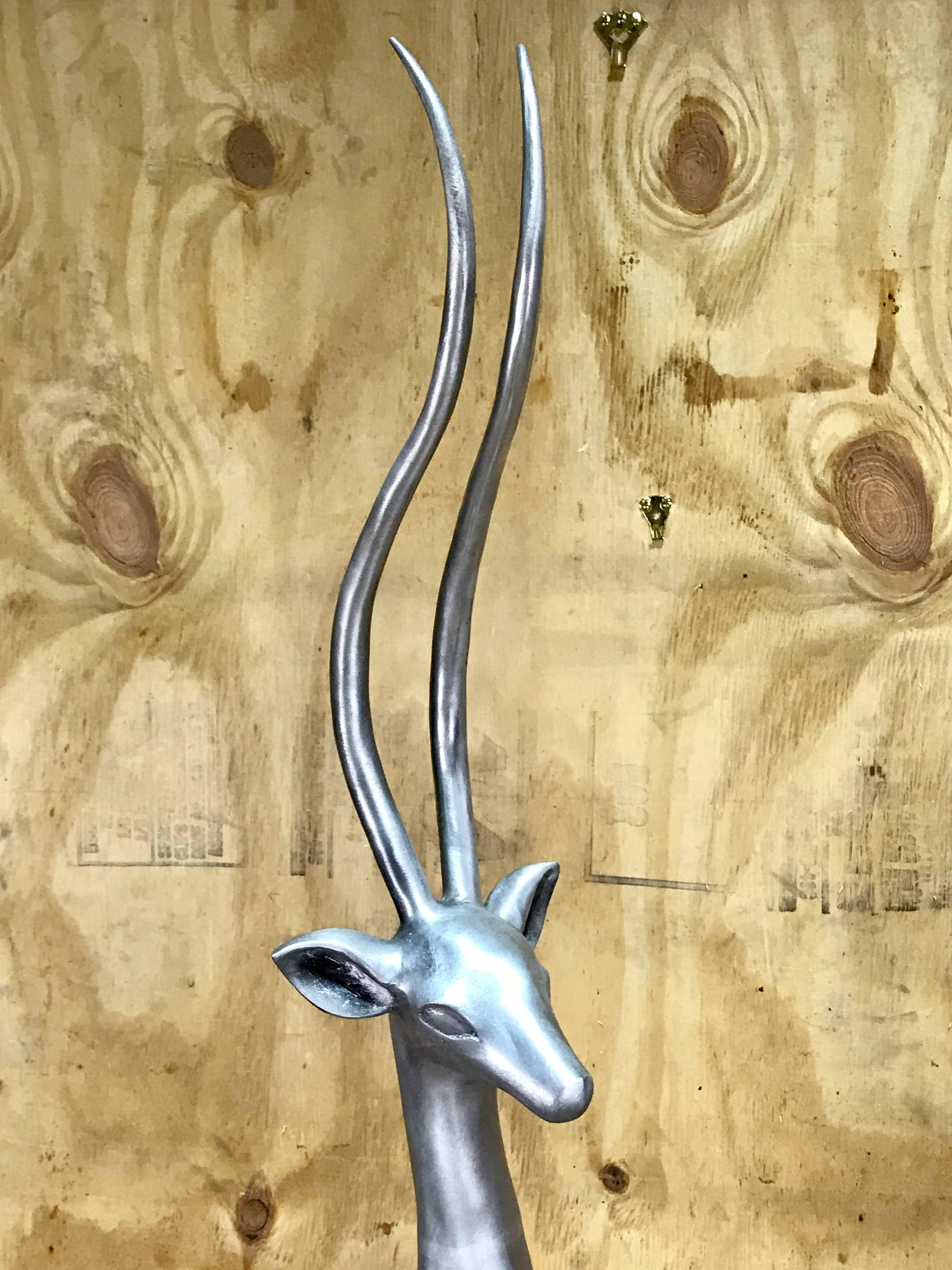 20th Century Large French Modern Sculpture of an Impala
