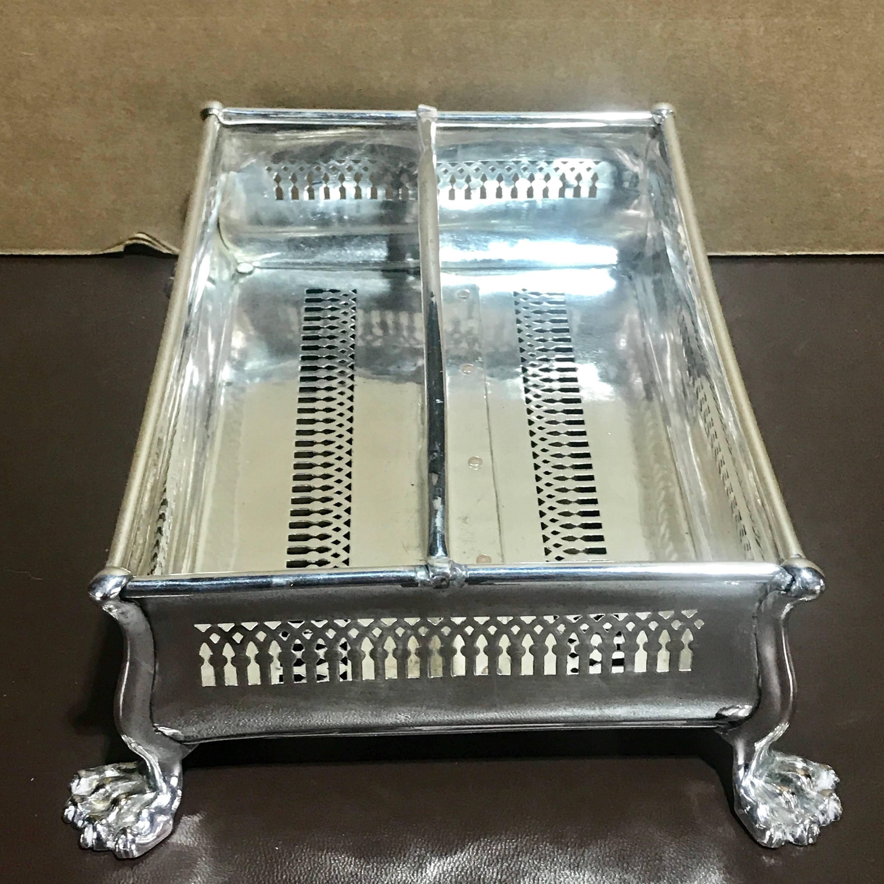 19th Century Rare Sheffield Plate Cutlery Box For Sale