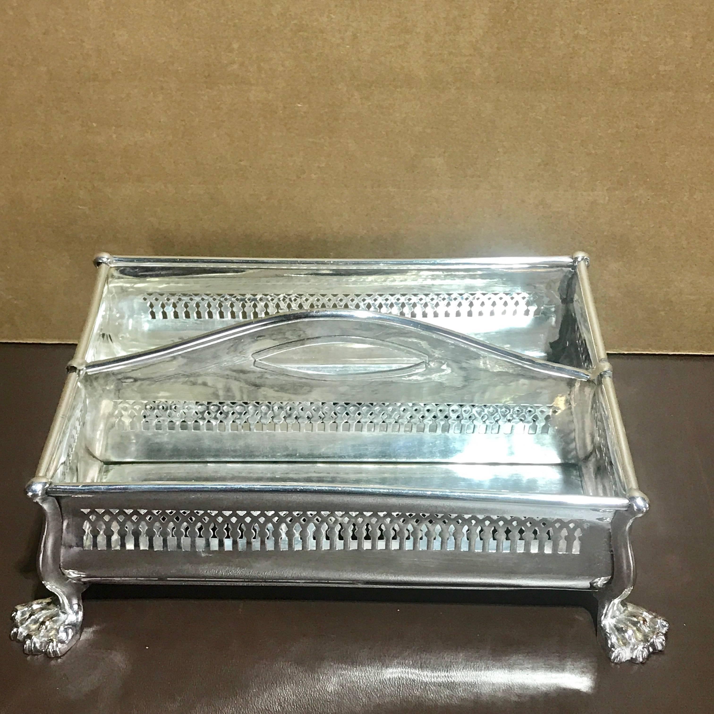 Rare Sheffield Plate Cutlery Box For Sale 2