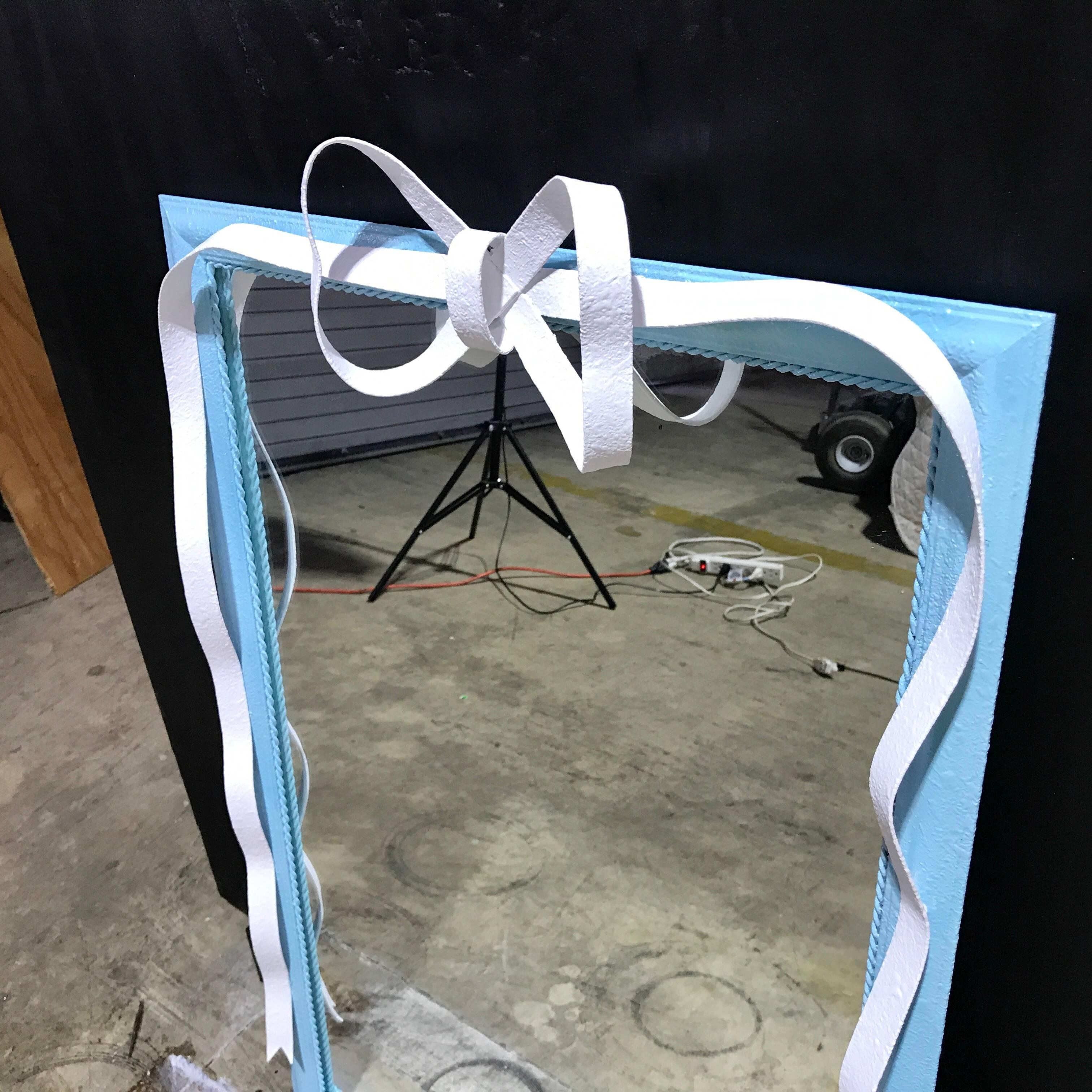 Polychromed Tiffany Box Style Mirror