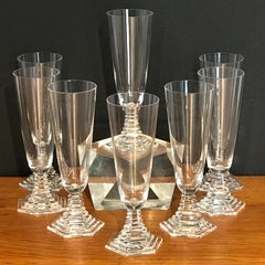 Eight Art Deco Baccarat "Orsay" Champagne Flutes