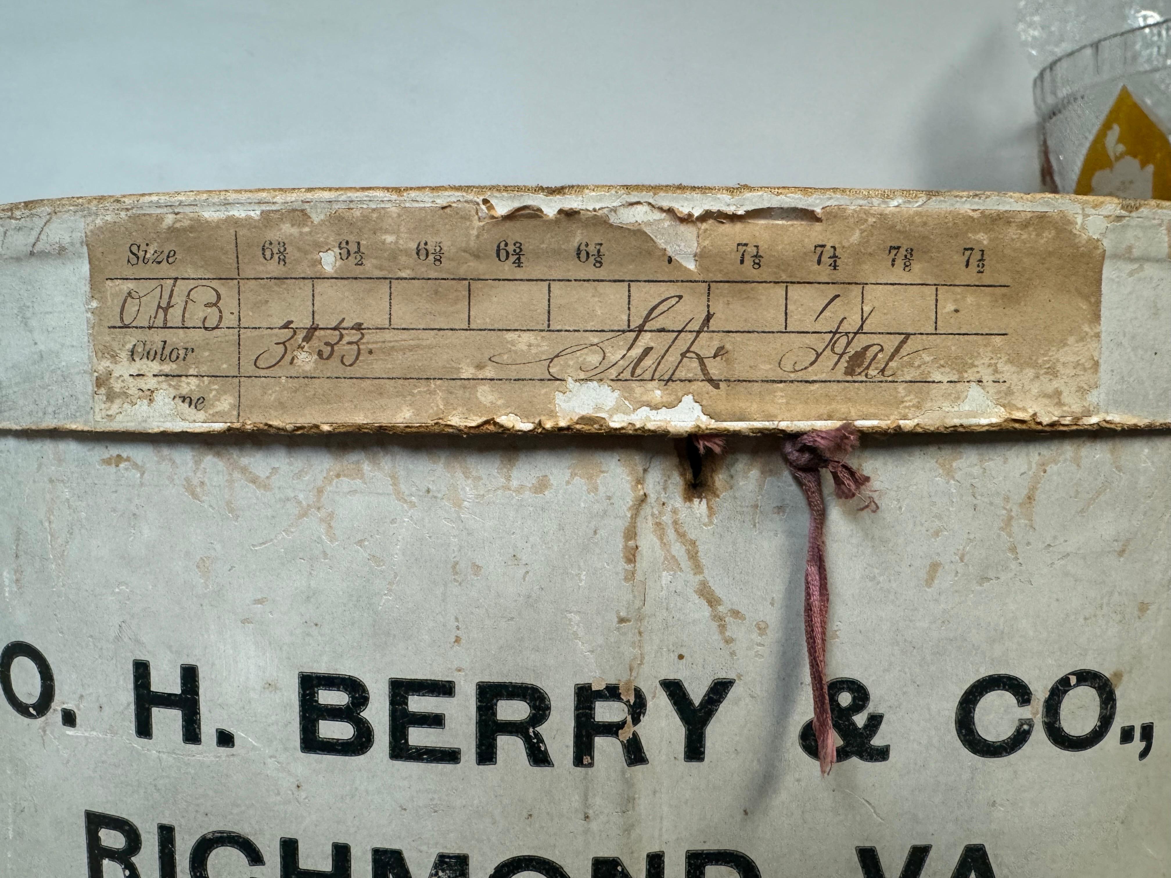 Henry Heath Ltd Silk Top Hat, in Original Box, USA Market, Circa 1900s 12