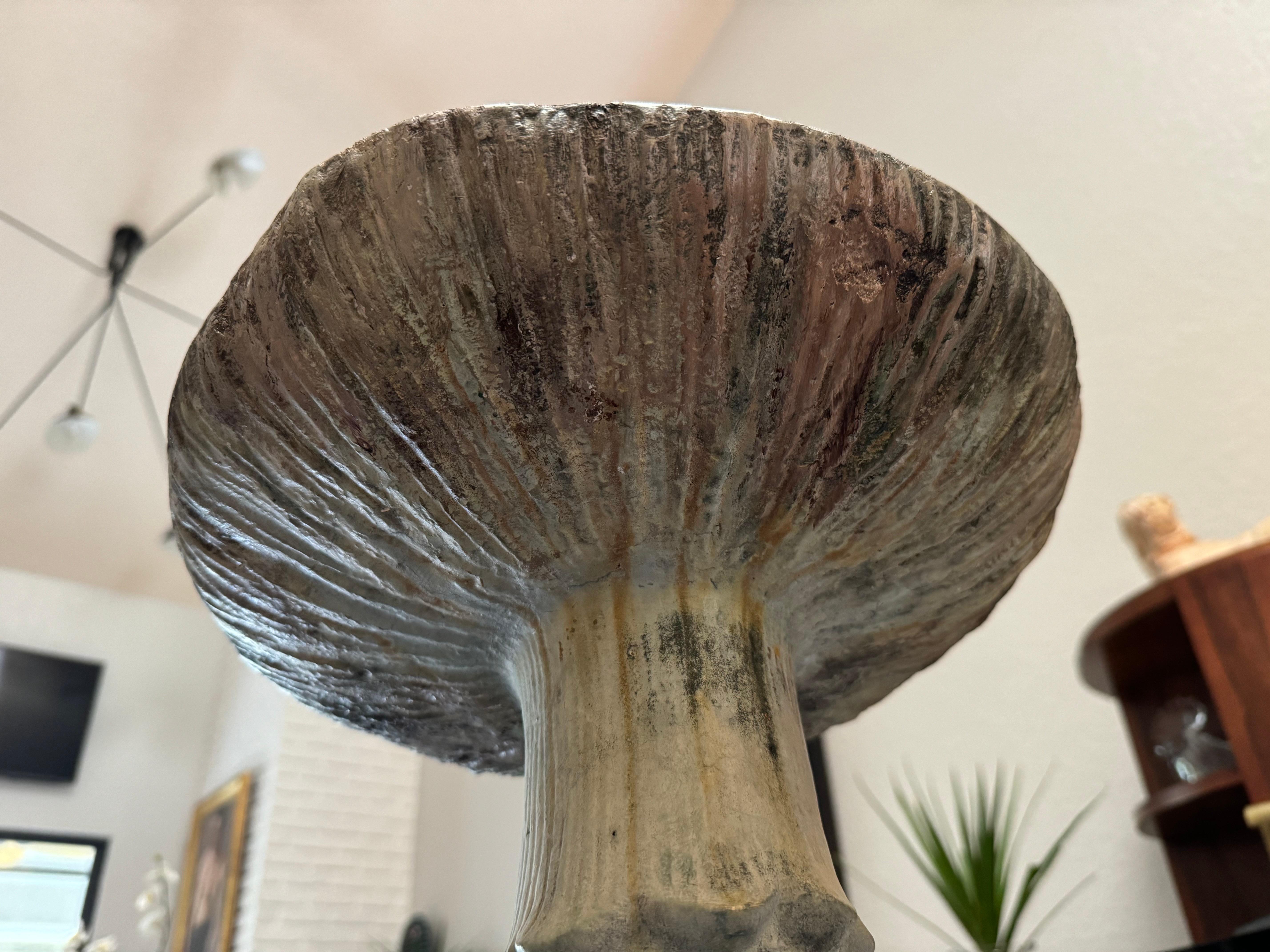 Vintage Whimsical Cast Stone Mushroom Garden Ornament, circa 1960 4