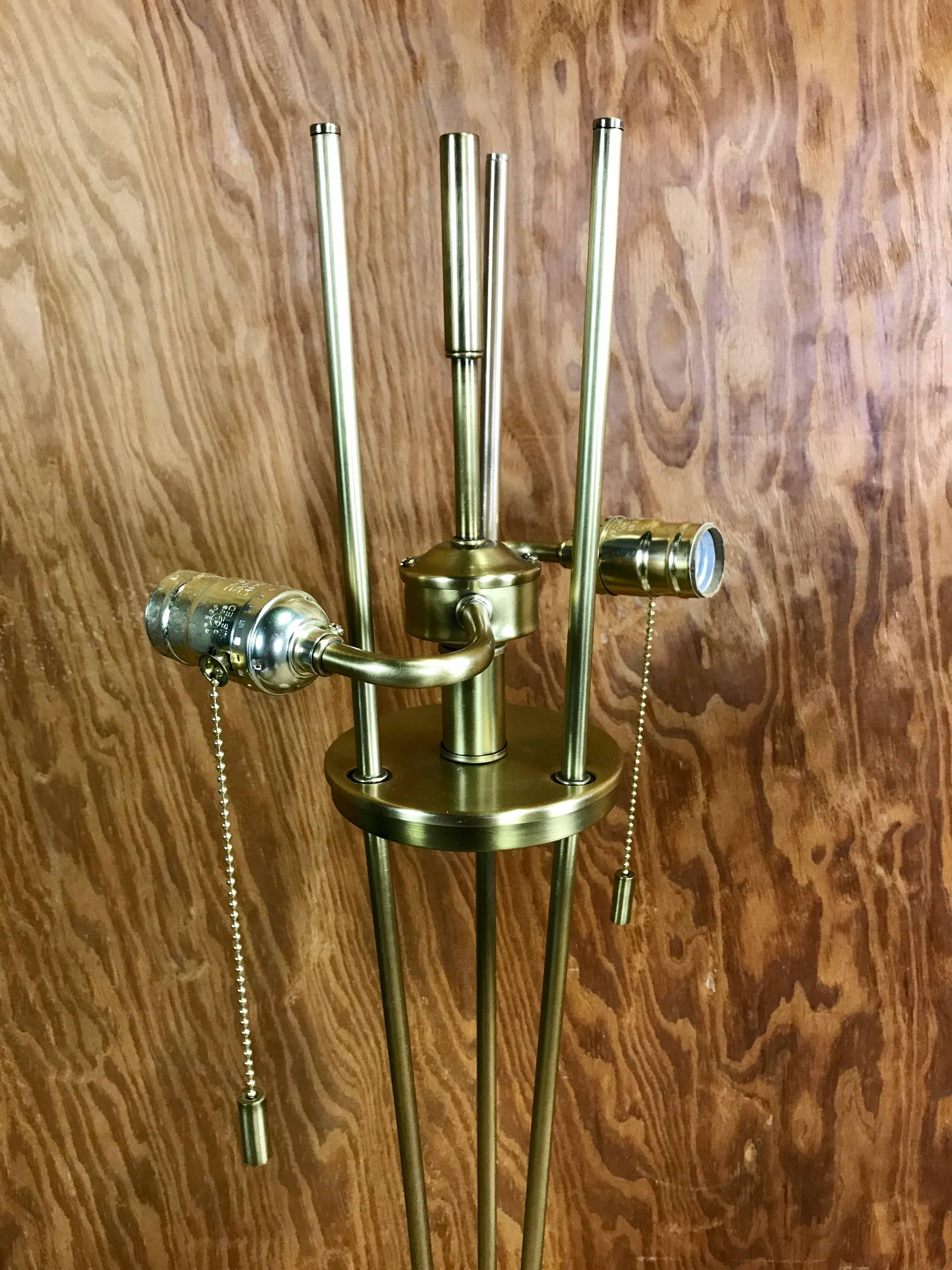 Mid-Century Modern Brass Tripod Lamp in the Style of Robsjohn-Gibbings 2