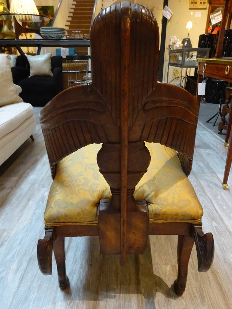 High Victorian 19th Century English Egyptian Revival Chair