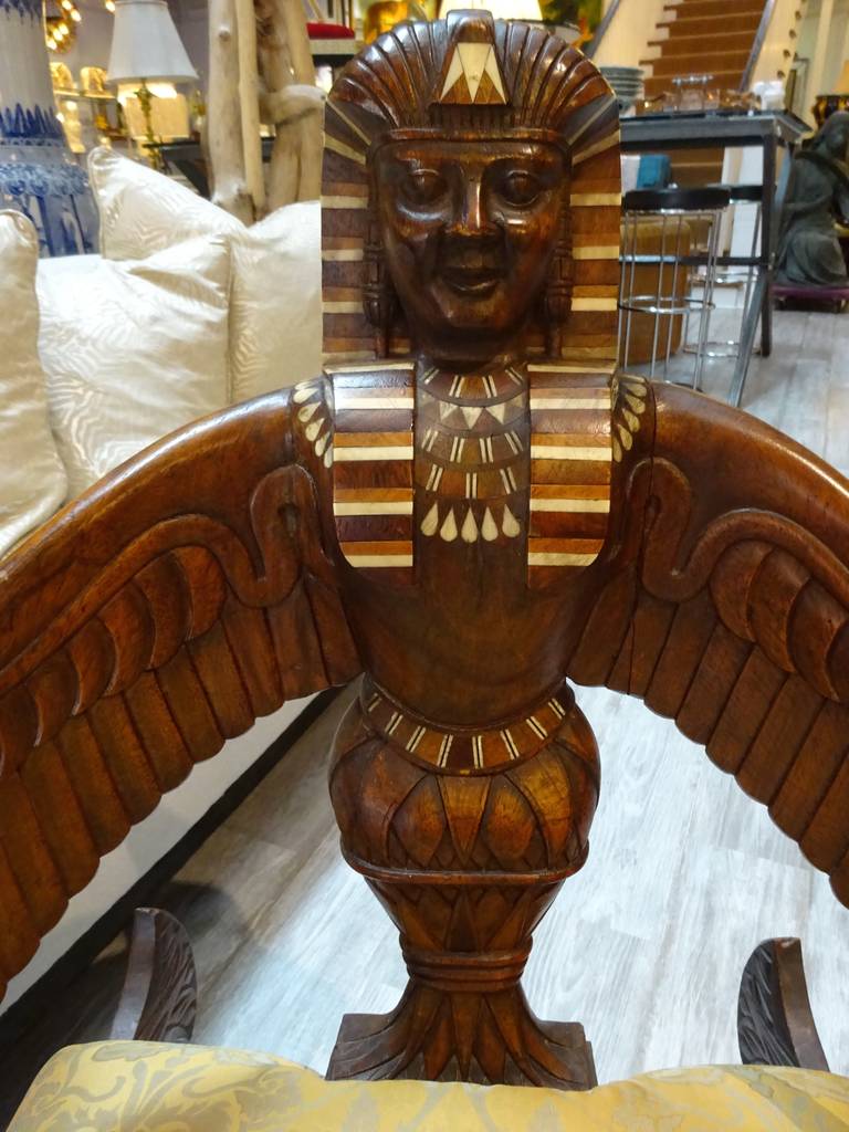 19th Century English Egyptian Revival Chair In Excellent Condition In West Palm Beach, FL