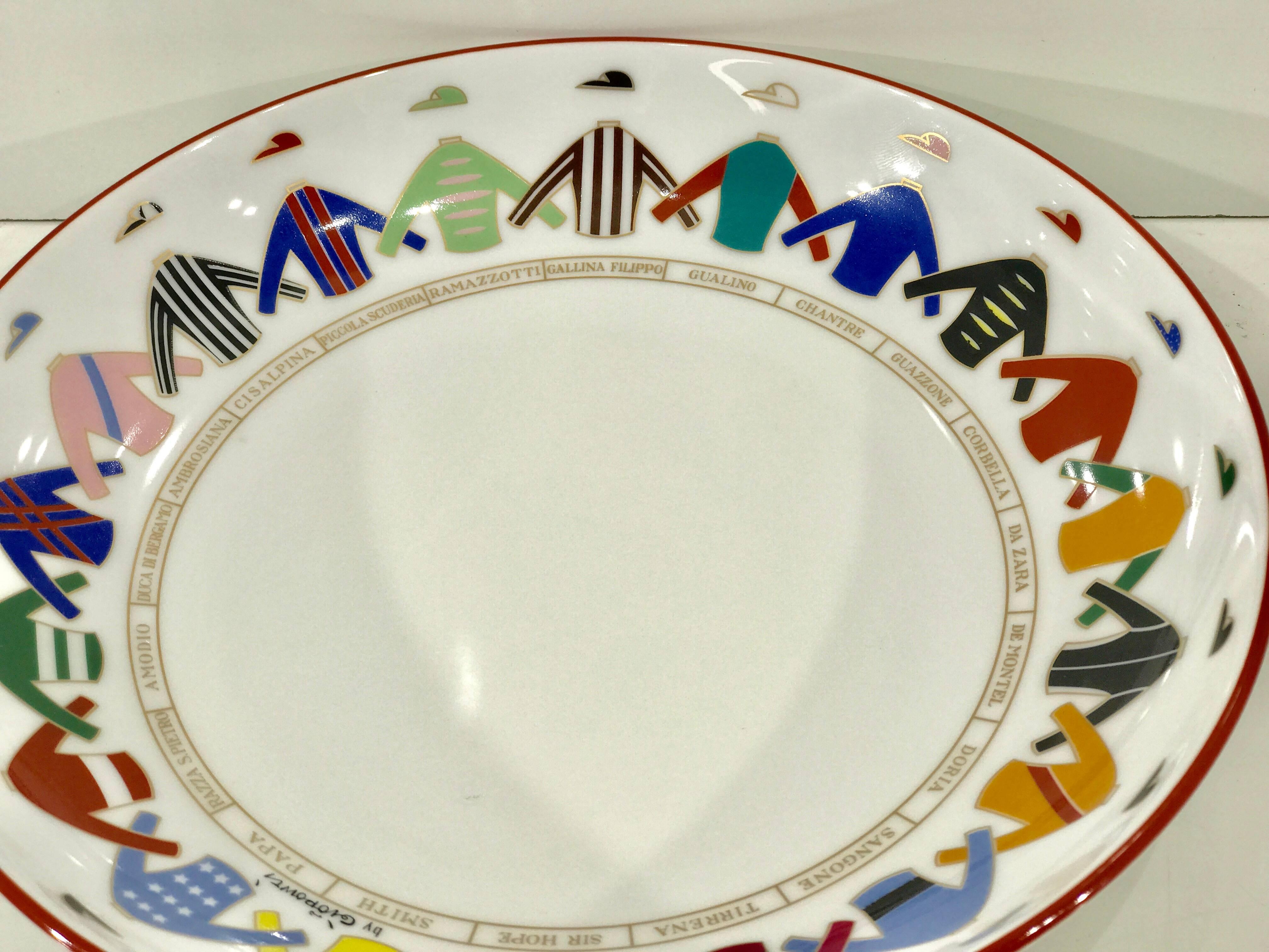 Gio Ponti Jockey Motif Plate for Richard Ginori In Excellent Condition In West Palm Beach, FL