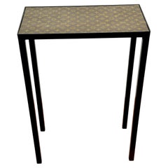 A Vintage Louis Vuitton LV Canvas & Wrought Iron Console Table