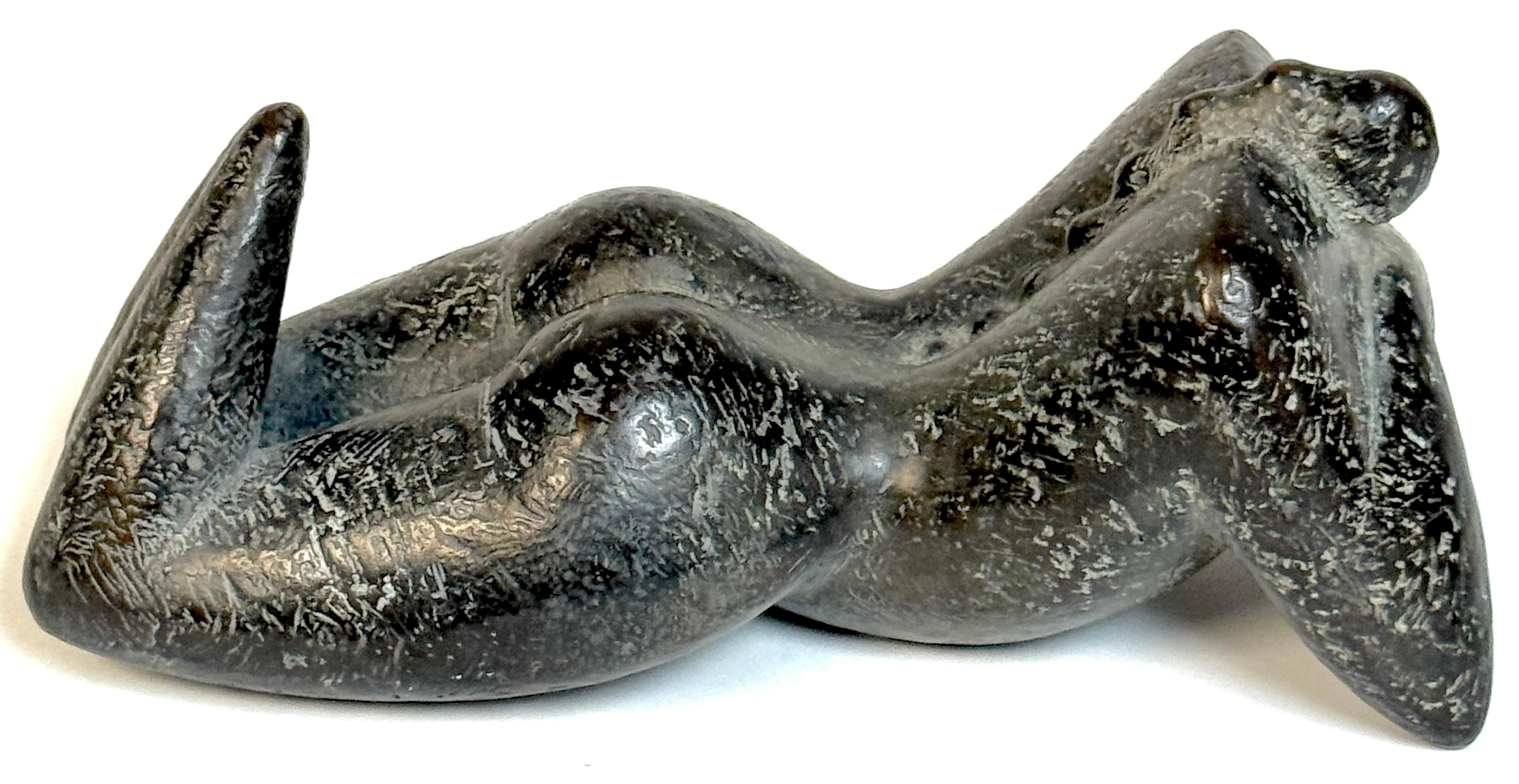 Dutch “Liggend (Reclining)” by Kyle Smith, Bronze Nude with Ponytail, Edition 2 of 9 For Sale