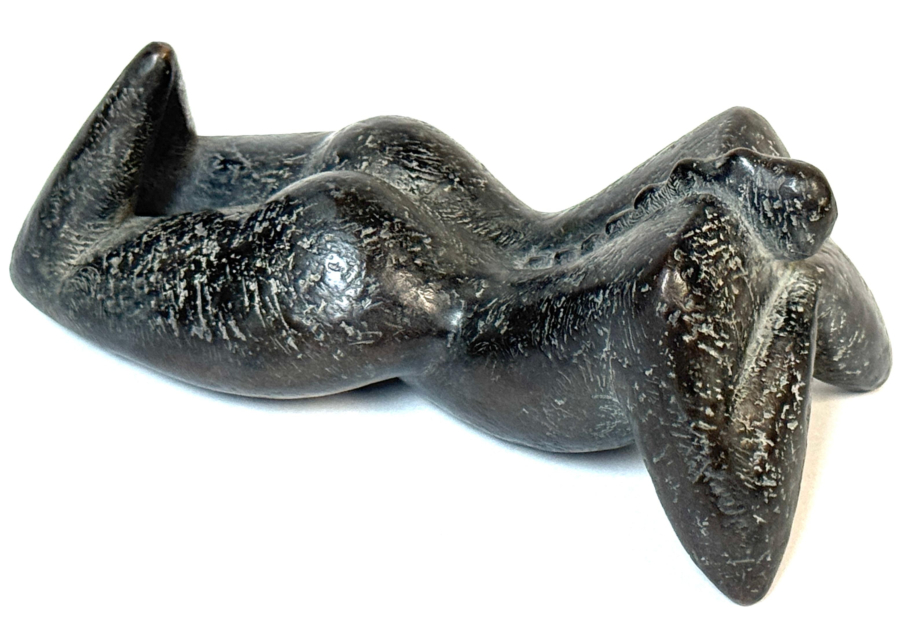 “Liggend (Reclining)” by Kyle Smith, Bronze Nude with Ponytail, Edition 2 of 9 In Good Condition For Sale In West Palm Beach, FL