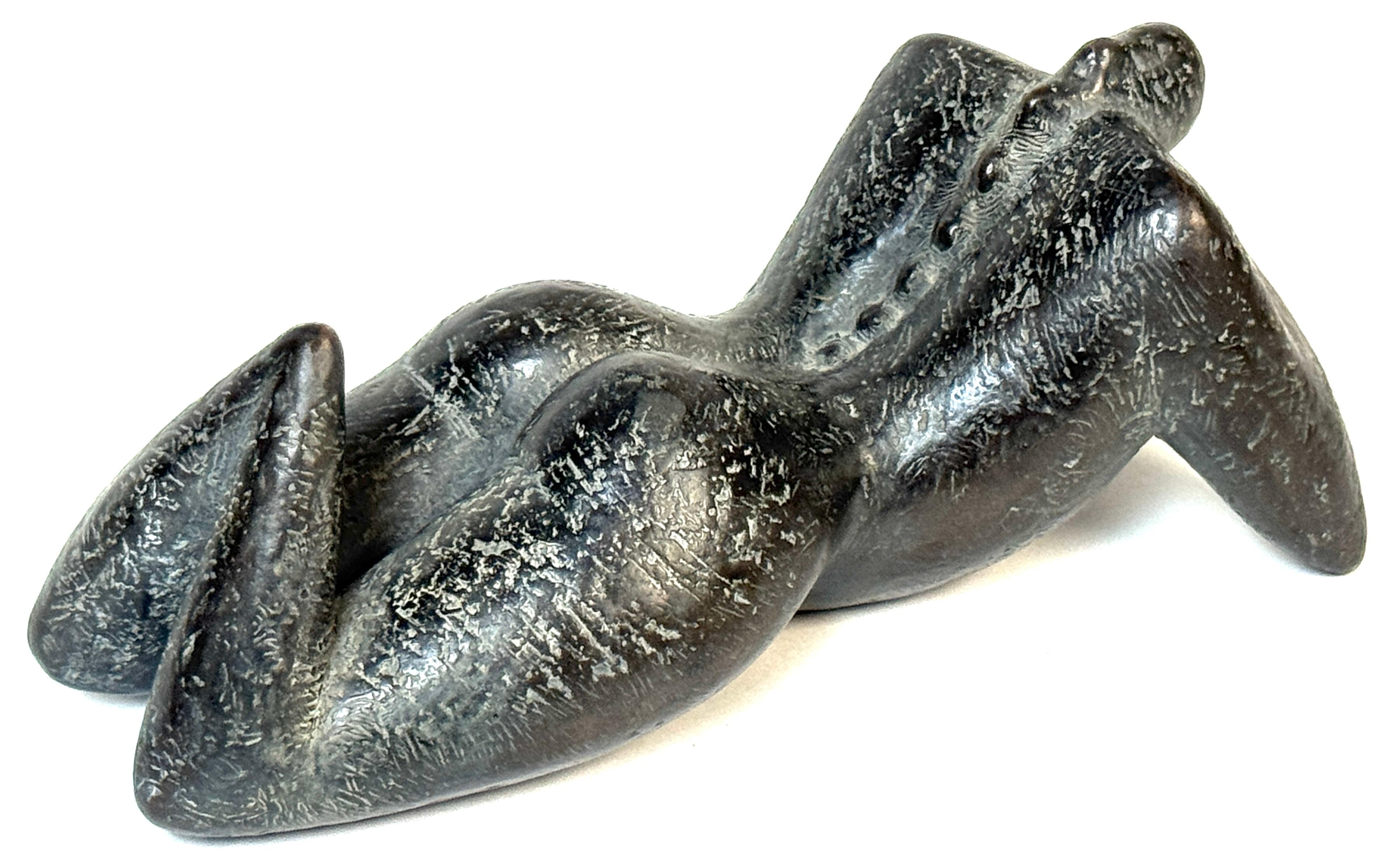 20th Century “Liggend (Reclining)” by Kyle Smith, Bronze Nude with Ponytail, Edition 2 of 9 For Sale