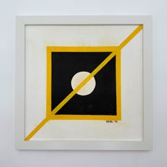 Ernesto Briel Geometric Abstract Painting, Signed and Dated 1991