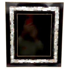 Maitland-Smith Coconut Shell and Inlaid Seashell Picture Frame, circa 1990