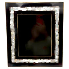 Maitland-Smith Coconut Shell and Inlaid Seashell Picture Frame, circa 1990