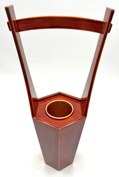 Japanese Hida Shunkei Style Lacquered Wood Ikebana Vase, circa 2000