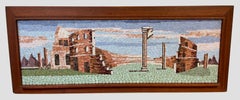 Mid-Century Italian Murano Glass Mosaic Roman Colosseum Capriccio, Circa 1950s