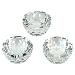 Ensemble de trois cendriers en cristal facetté « Max Schreck pour Swarovski », années 1980