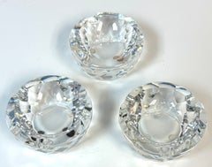 Ensemble de trois cendriers en cristal facetté « Max Schreck pour Swarovski », années 1980