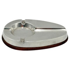 1960s Alfred Dunhill English Silver-Plated Service Ashtray and Cigar Tray