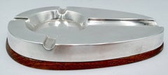 1960s Alfred Dunhill English Silver-Plated Service Ashtray and Cigar Tray